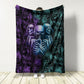 Skull Neither Hear Nor See Flannel Blanket For Cozy Bedroom Sofa Decor