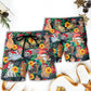 Christmas Dog Santa Beach Shorts Pattern Detail For Resort Wear And Thoughtful Gift Giving