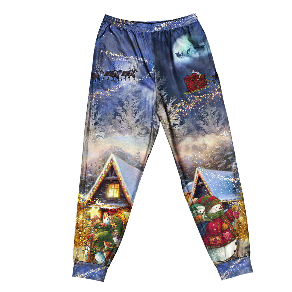 Santa Reindeer Snowman Family Holiday Short Sleeve Pajamas Set For Winter Nights And Thoughtful Gifting