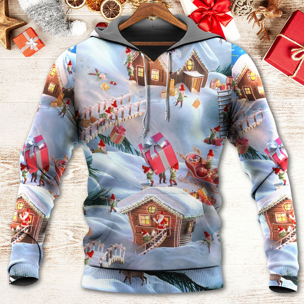 Christmas Santa Gnome Hoodie For Holiday Vacations Winter Events And Everyday Comfort