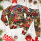 Santa Everyday Christmas Moments Long Sleeve Pajamas Set For Holiday Travel And Comfortable Home Wear