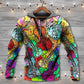 Colorful Guitar Scroll Bubble Hoodie For Rehearsals Weekend Outings And Comfortable Streetwear