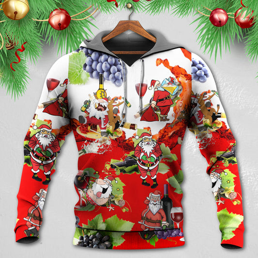 Santa Holiday Party Fun Hoodie For Festive Streetwear Winter Outings And Christmas Celebrations