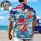 Summer Christmas July Dabbing Santa Hawaiian Shirt For Beach Days, Summer Outings, And Thoughtful Gift Giving