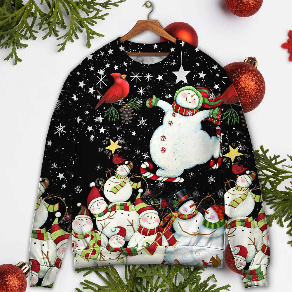 Christmas Snowman Snowy Winter Village Sweater For Seasonal Parties Cozy Gatherings And Thoughtful Holiday Gifts