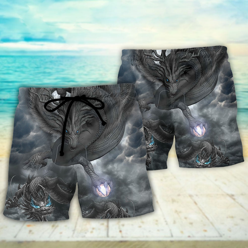 Dragon Spirit Always Strong Beach Shorts Design View For Poolside Relaxation And Holiday Trips