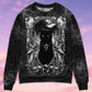 Black Cat Spooky Movie Night Sweater For Animal Lovers Casual Wear Holidays And Thoughtful Gifting