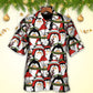 Cute Christmas Penguin Holiday Hawaiian Shirt Artwork View For Island Holidays