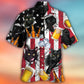Black Vintage Cat Beer American Flag Hawaiian Shirt For Resort Getaways And Comfortable Summer Activities