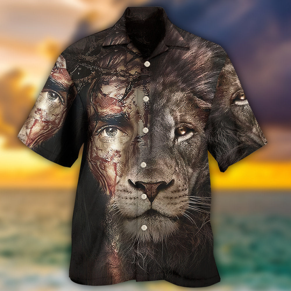 Lion Faith Hawaiian Shirt For Coastal Adventures And Warm Weather Wear