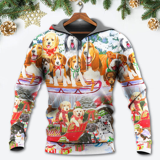 Dog Snowman Tree Christmas Hoodie For Holiday Gatherings Winter Travel And Seasonal Gifting