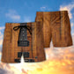 Acoustic Electric Guitar Beach Shorts Design Detail For Casual Warm Weather Outfits