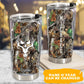 Deer Camouflage Skull Personalized 20 Oz Tumbler For Coffee Travel And Daily Drinks
