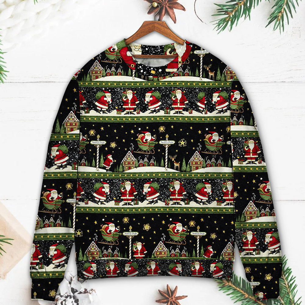 Christmas Santa Claus Big Night Sweater For Festive Family Events Casual Wear And Holiday Gift Giving