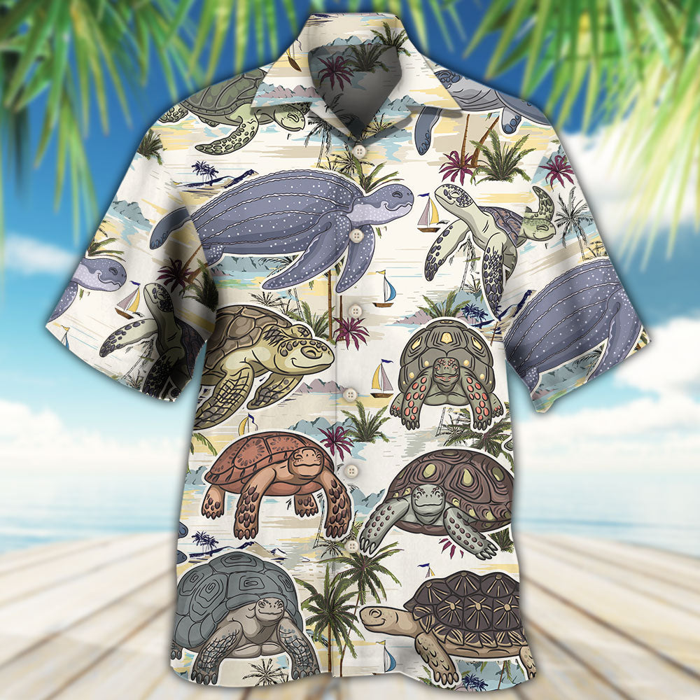 Tropical Turtle Beach Hawaiian Shirt Design View For Resort Travel And Thoughtful Gifting