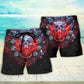 Electric Skull Dream Or Die Beach Shorts For Summer Vacation And Coastal Travel