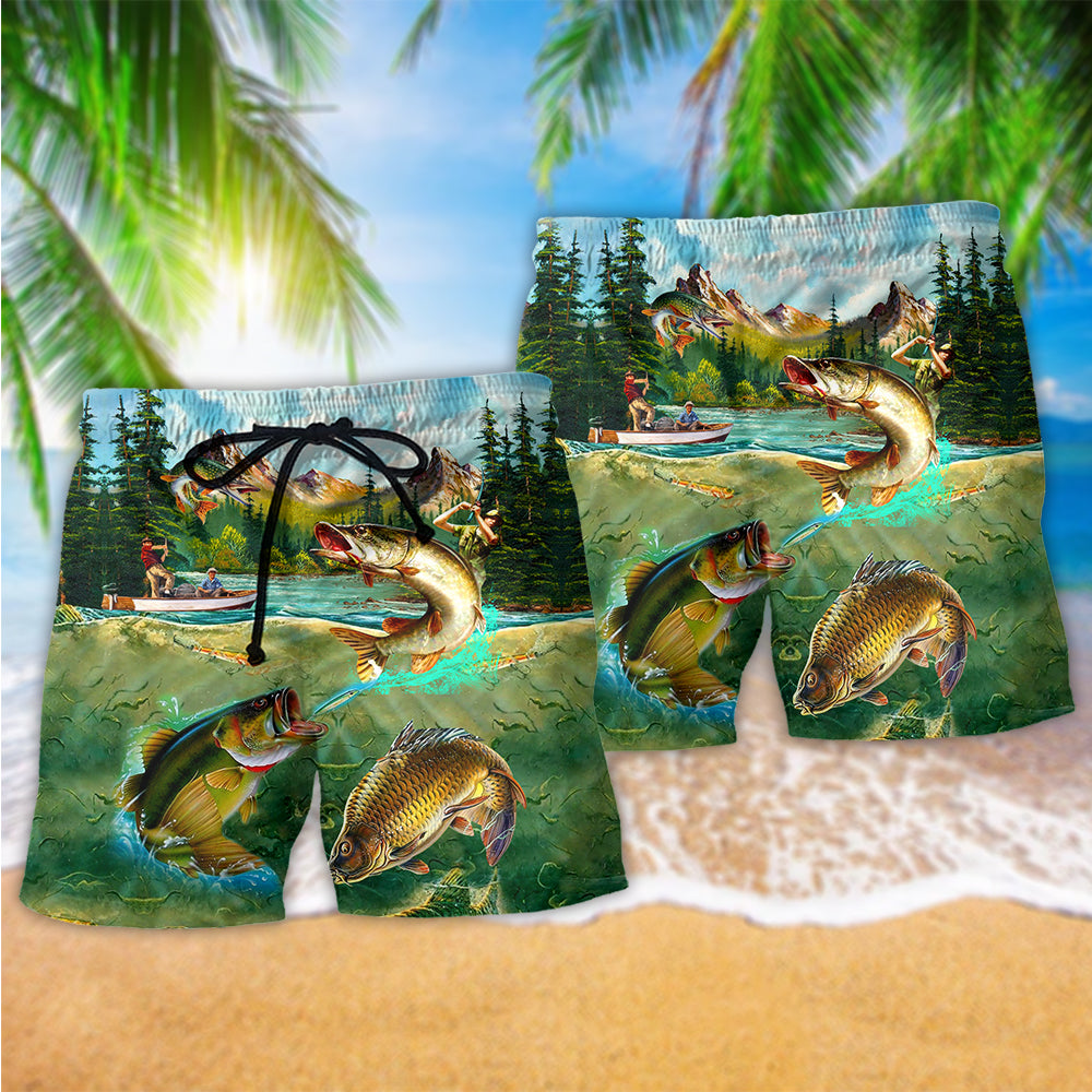 Fishing Catch Beach Shorts For Outdoor Activities And Vacation Travel