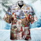 Christmas Santa Ho's Hawaiian Shirt Pattern Detail For Vacation Travel And Daily Wear