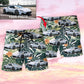Car Tropical Various Style Personalized Photo Beach Shorts Artwork View For Seaside Trips And Casual Style