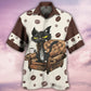Black Cat Coffee Humor Hawaiian Shirt For Beach Days, Summer Outings, And Thoughtful Gift Giving