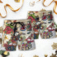 Christmas Snowman Couple Winter Lover Beach Shorts Design Detail For Coastal Escapes And Daily Wear
