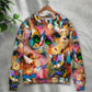 Colorful Cat Sweater For Animal Lovers Casual Wear Holidays And Thoughtful Gifting