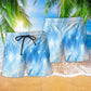 Musical Notes On Deep Blue Background Beach Shorts For Resort Travel And Thoughtful Summer Gifting
