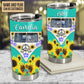 Hippie Van With Sunflower Personalized 20 Oz Tumbler For Coffee Travel And Daily Drinks