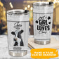 Cow Just A Girl Who Loves Cows Personalized 20 Oz Tumbler For Coffee Travel And Daily Drinks