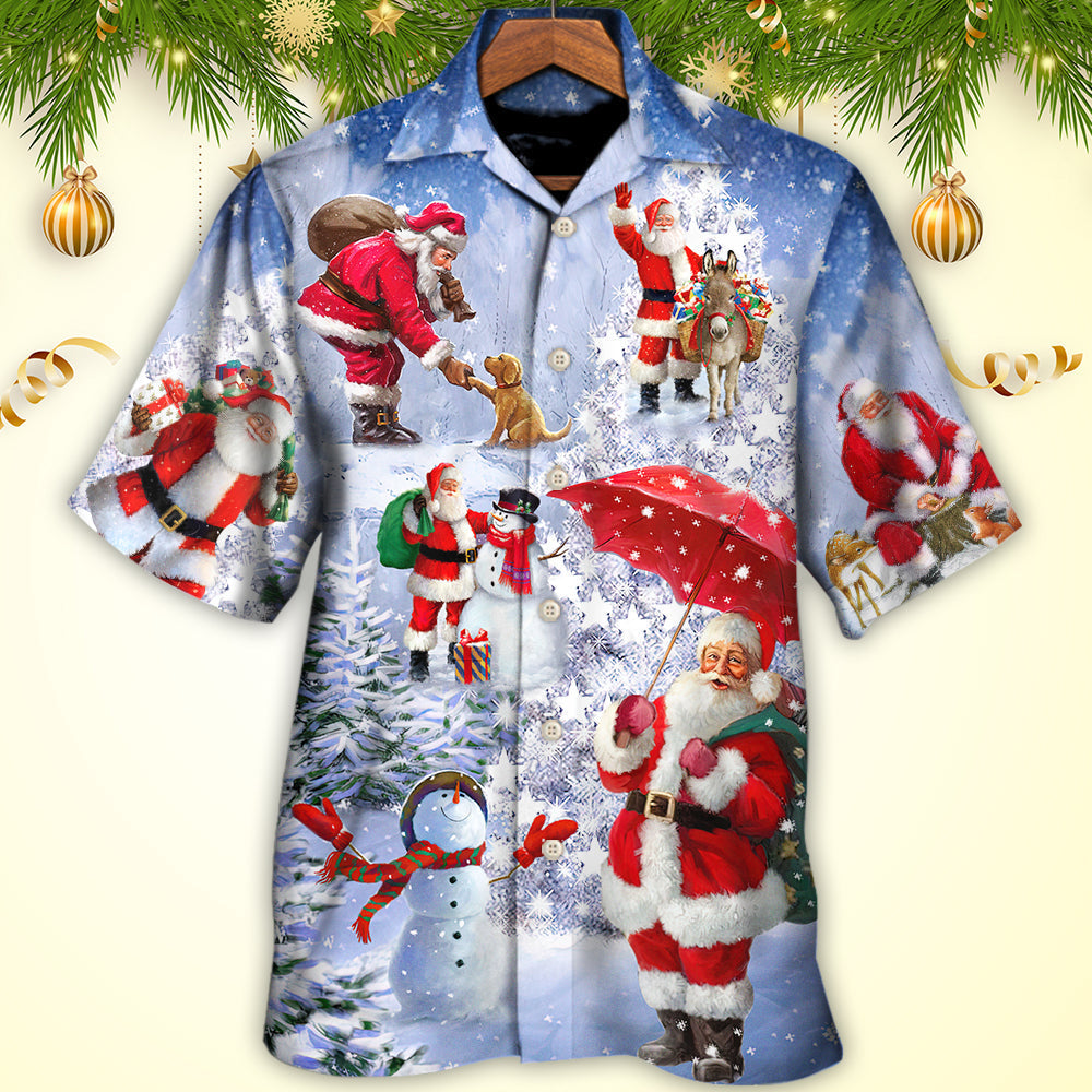 Christmas Santa Tree Hawaiian Shirt Design View For Island Holidays