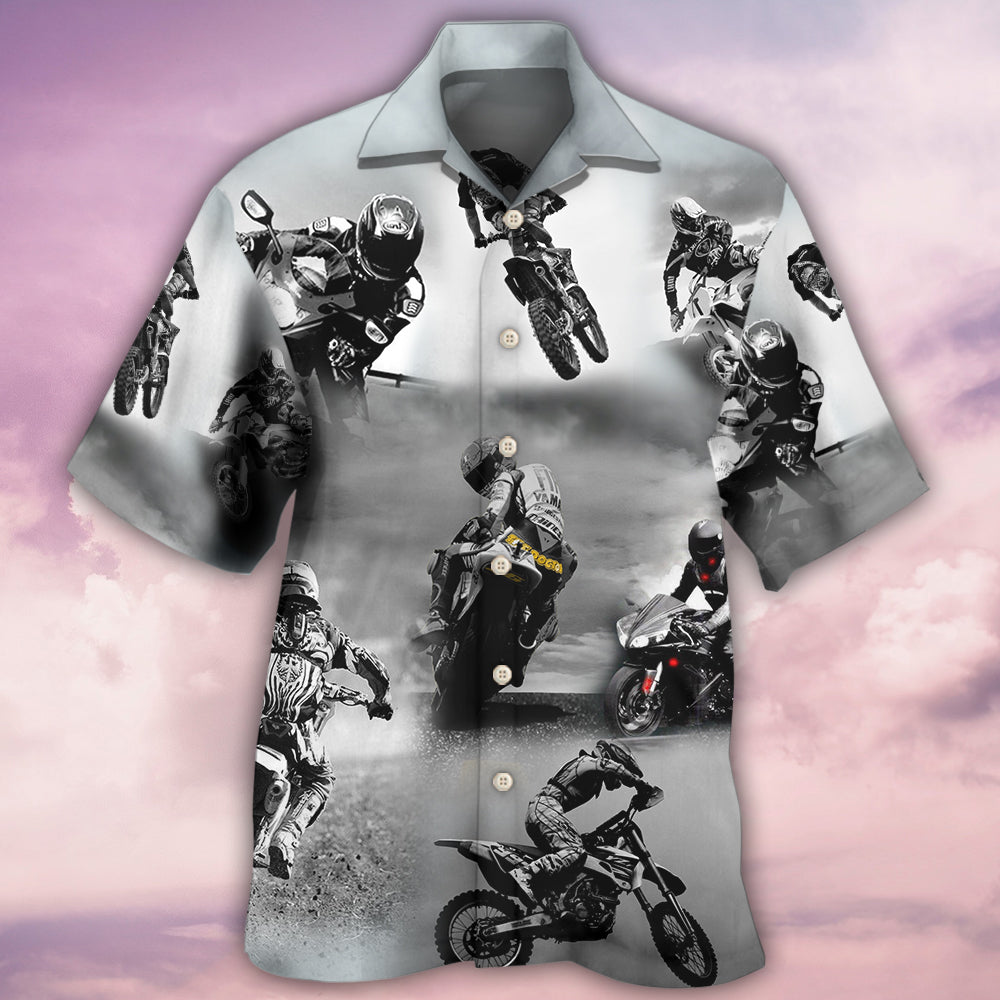 Motorcycle Sometimes Look Back Hawaiian Shirt Pattern Detail For Summer Holidays And Outdoor Fun
