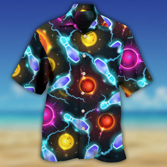 Bowling Vacation Sport Hawaiian Shirt Front Pattern View For Tropical Vacations