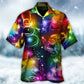Neon Snowman Christmas Tree Light Hawaiian Shirt For Resort Getaways And Comfortable Summer Activities