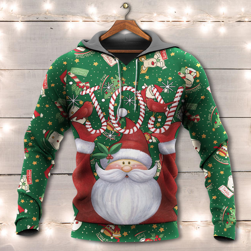Christmas Santa Lover Joy Hoodie For Winter Streetwear Christmas Travel And Seasonal Home Gatherings