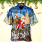 Festive Christmas Reindeer Gift Hawaiian Shirt Design View For Resort Travel And Thoughtful Gifting