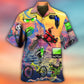 Dreamy Cycling Tatoo Sky Hawaiian Shirt For Resort Getaways And Comfortable Summer Activities