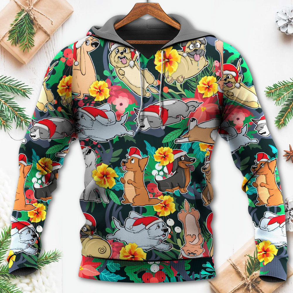 Christmas Dog Santa Hoodie For Winter Adventures Family Gatherings And Festive Everyday Style