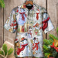 Festive Christmas Snowman Hawaiian Shirt Relaxed Style View For Tropical Vacations