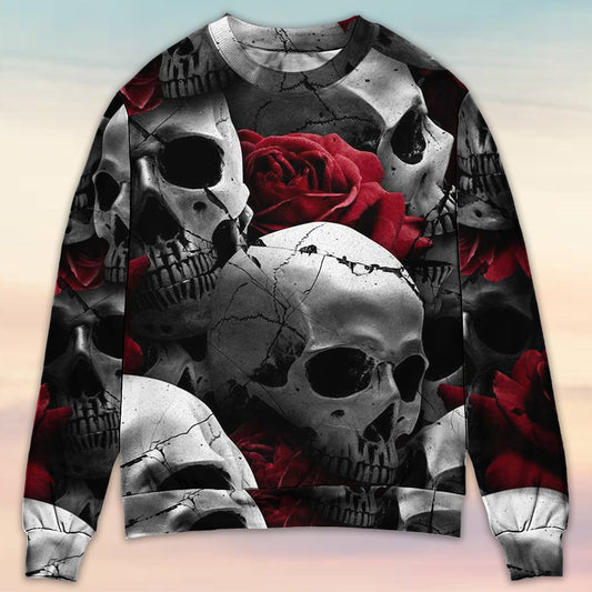 Skull Rose Fantasy Sweater For Alternative Outfits Seasonal Events And Everyday Comfort