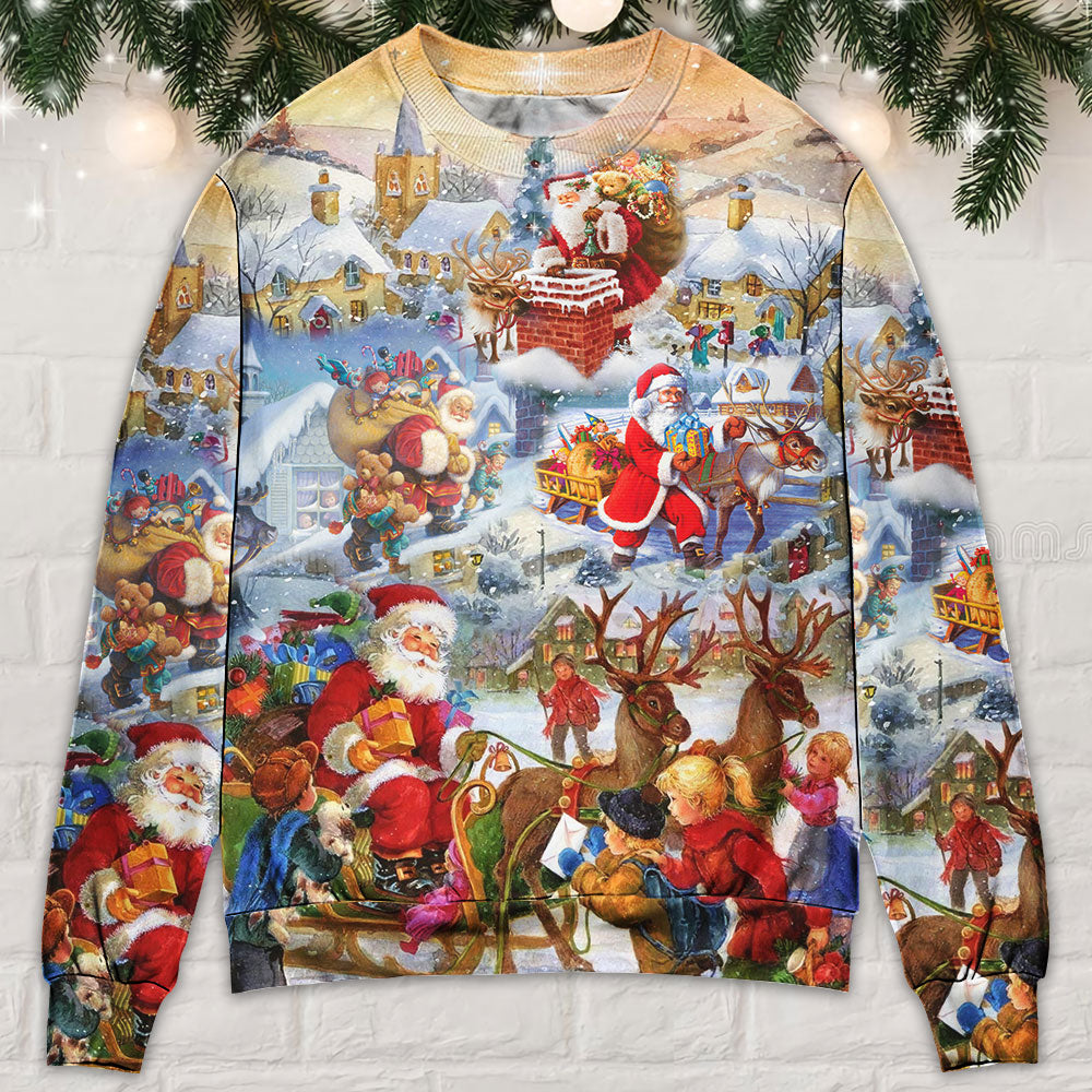 Cheerful Christmas Celebration Sweater For Winter Celebrations Family Events And Relaxed Seasonal Styling