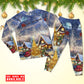 Santa Reindeer Snowman Family Holiday Long Sleeve Pajamas Set For Festive Sleepovers And Family Photos