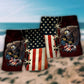 Eagle Patriotic Unity Tribute Beach Shorts Pattern Detail For Sunny Outdoor Activities