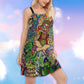 Hippie Freedom Spirit V-Neck Sleeveless Cami Dress For Music Festivals And Thoughtful Boho Gifting