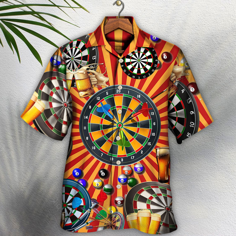 Dart Player Beer Night Fun Hawaiian Shirt For Resort Getaways And Comfortable Summer Activities