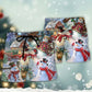 Christmas Snowman Couple Happy Beach Shorts Design Detail For Resort And Beach Day Style