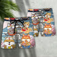 Cat Ramen Cute Noodle Bowl Style Beach Shorts For Sunny Getaways And Gifting