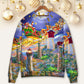 Lighthouse Christmas Santa Home Is The Light Sweater For Festive Parties Family Photos And Comfortable Seasonal Wear
