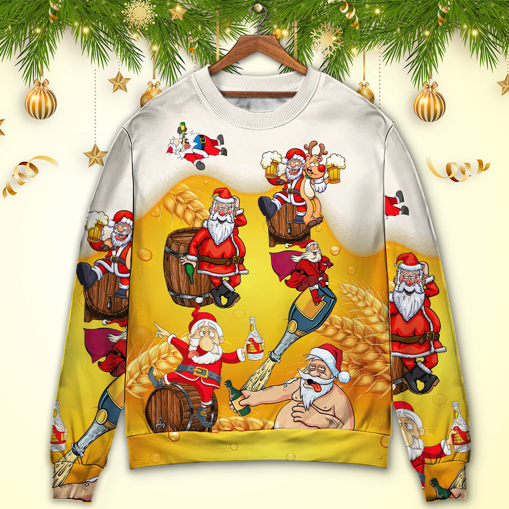 Christmas Santa Holiday Fun Sweater For Winter Celebrations Family Events And Relaxed Seasonal Styling