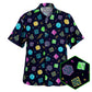 Fantasy Colorful Role Dice Hawaiian Shirt Detailed Pattern View For Coastal Travel