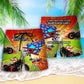 Motorcycle Airplane Lover Beach Shorts Design View For Poolside Relaxation And Holiday Trips